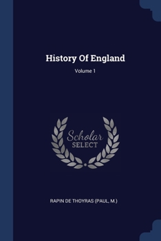 Paperback History Of England; Volume 1 Book
