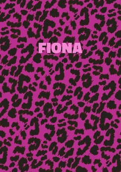 Paperback Fiona: Personalized Pink Leopard Print Notebook (Animal Skin Pattern). College Ruled (Lined) Journal for Notes, Diary, Journa Book