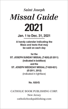 Paperback St. Joseph Missal Guide for 2021 Book