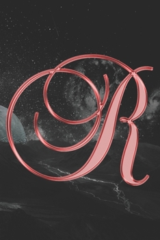 R Journal: A Monogram R Initial Capital Letter Notebook For Writing And Notes: Great Personalized Gift For All First, Middle, Or Last Names (Red Maroon Gold Smoke Fire Swirl Print)