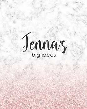 Jenna's Big Ideas: Personalized Notebook - 8x10 Lined Women's Journal