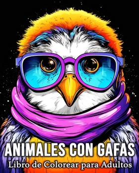 Animales con Gafas Libro de Colorear para Adultos: 50 Imágenes Zen de Animales para Aliviar el Estrés y Relajarse (Spanish Edition)