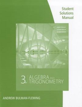 Paperback Algebra & Trigonometry Student Solutions Manual Book