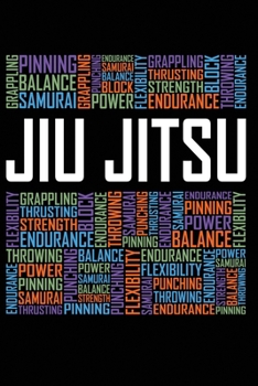 Paperback Jiu Jitsu Words: 6x9 Ruled Notebook, Journal, Daily Diary, Organizer, Planner Book