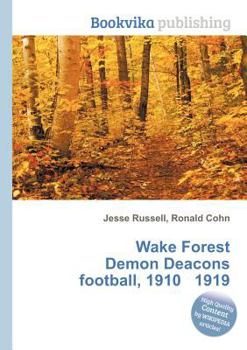Paperback Wake Forest Demon Deacons Football, 1910 1919 Book