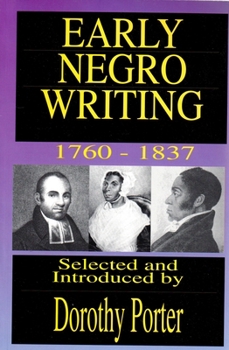 Paperback Early Negro Writing Book