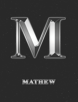 Mathew: 2 Year Weekly Planner with Note Pages (24 Months) | Silver Effect Personalized Custom Letter M Initial First Name | 2020 - 2021 | Week ... | Plan Each Day, Set Goals & Get Stuff Done