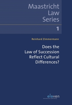 Paperback Does the Law of Succession Reflect Cultural Differences?: Volume 1 Book