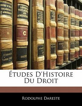 Paperback Études d'Histoire Du Droit [French] Book