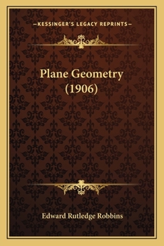 Paperback Plane Geometry (1906) Book