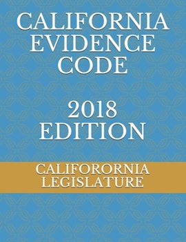 Paperback California Evidence Code 2018 Edition Book