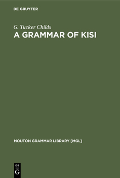 Hardcover A Grammar of Kisi Book