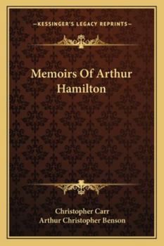 Paperback Memoirs Of Arthur Hamilton Book