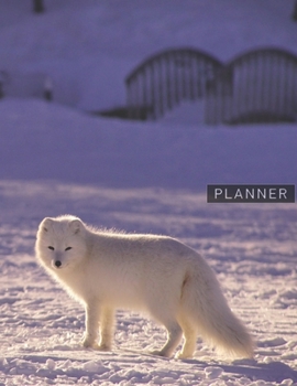 Paperback Planner: Adorable Arctic Fox 2 Year Monthly Planner with Note Pages (24 Months) - Jan 2020 - Dec 2021 - Month Planning - Appoin Book