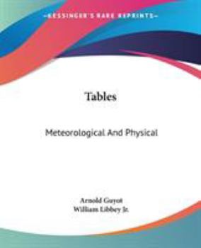 Paperback Tables: Meteorological And Physical Book