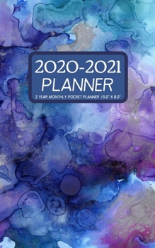 Paperback 2 Year Pocket Planner 2020-2021: Jan 2020 to Dec 2021 Two Year Monthly Calendar Planner W/ To-Do List, Notes, Birthday Log, Yearly Goals Schedule Agen Book