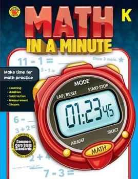 Paperback Math in a Minute, Grade K Book