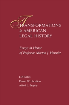 Hardcover Transformations in American Legal History Book