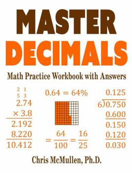 Paperback Master Decimals Math Practice Workbook with Answers Book
