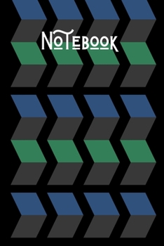 Paperback Notebook: Retro Design Funky Notebook/Journal-Retro Journal for All.Mind Bending Cubic Design.Size 6" x 9" .120 Lined Pages Book