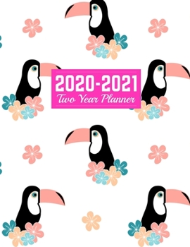 Paperback 2020-2021 Two Year Planner: Trendy Calendar Year Vision Planner (January 2020 - December 2021) - Monthly and Weekly Schedule Organizer and Journal Book