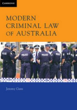 Paperback Modern Criminal Law of Australia Book