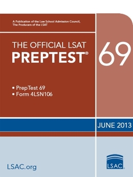 Paperback The Official LSAT Preptest 69: June 2013 LSAT Book