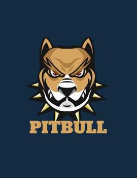 Pitbull: Pitbull on dark blue cover and Dot Graph Line Sketch pages, Extra large (8.5 x 11) inches, 110 pages, White paper, Sketch, Draw and Paint