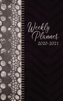 Weekly Planner 2020 2021: 2 Year Daily Schedule / January 2020 to December 2021 / 5 x 8 Agenda Calendar / Year At A Glance / Cute Taupe Dots Pattern Cover Design
