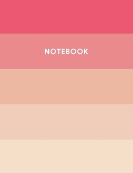 Notebook: Pink pastel stripes dotted bullet grid notebook - 100 pages - 8.5 x 11