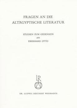 Paperback Fragen an Die Altagyptische Literatur: Studien Zum Gedenken an Eberhard Otto [German] Book