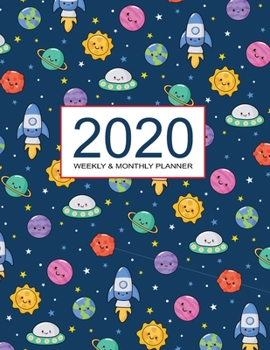 Paperback 2020 Planner Weekly & Monthly 8.5x11 Inch: Planet Blue Sky One Year Weekly and Monthly Planner + Calendar Views Book