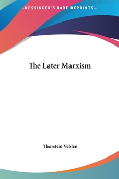 Hardcover The Later Marxism Book