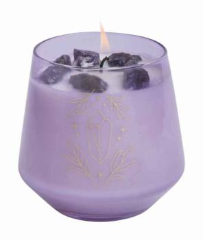 Accessory Amethyst Crystal Healing Scented Glass Candle Book