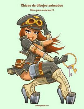 Paperback Chicas de dibujos animados libro para colorear 2 [Spanish] Book
