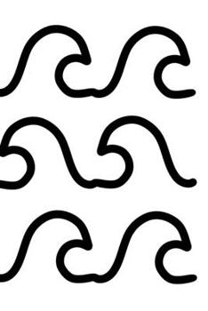 Wave Notebook: Wide Ruled Line Paper Pages Journal 6 x 9 Inches (15,2 x 22,9 cm) – Ocean Addicted Gift Idea – Diary, Photo Album or Recipes Booklet (NATURE PRINT)