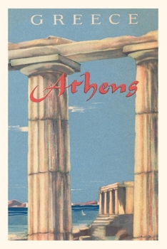 Paperback Vintage Journal Travel Poster for Athens, Greece Book