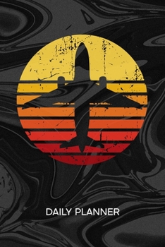 DAILY PLANNER WEEKLY CALENDAR: 80s Kids Organizer Undated - Blank 52 Weeks Monday to Sunday -120 Pages- 80s Disco Notebook Journal Vintage Plane - Vintage Style To-Do List for Vintage Lover & 90s Kids