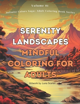 Paperback Serenity Landscapes: Mindful Coloring for Adults,: Adult coloring book, Relaxing Book to Calm your Mind and Stress Relief, 50 Designs of Re Book