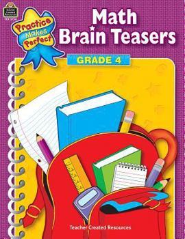 Paperback Math Brain Teasers Grade 4 Book