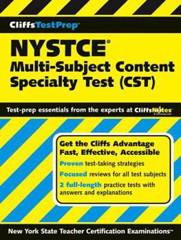 Paperback Cliffstestprep Nystce: Multi-Subject Content Specialty Test (Cst) Book