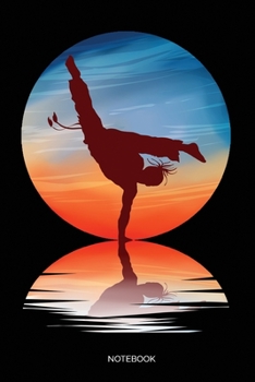 Notebook: Liniertes Notizbuch A5 - Capoeira Sunset Notizheft I Martial Arts MMA Brasilien Kampfsport K�mpfer Geschenk