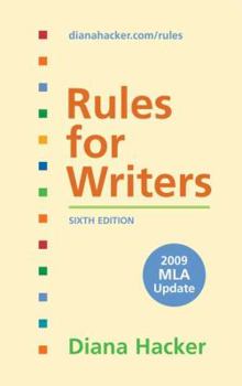 Spiral-bound Rules for Writers: 2009 MLA Update Book
