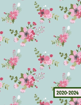 2020-2024: Five Year Monthly Planner - 60 Month Calendar Scheduler Diary for 5 Years With Notes For Women And Teen Girls - Roses Flowers (8.5"x11")