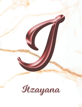 Itzayana: 1 Year Weekly Planner with Note Pages (12 Months) | White Marble Rose Gold Pink Effect Letter I | 2020 - 2021 | Week Planning | Monthly ... | Plan Each Day, Set Goals & Get Stuff Done