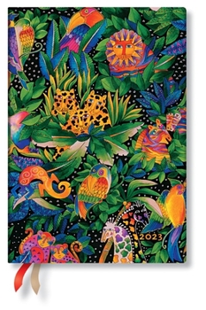 Calendar 2023 Jungle Song 12-Month Flexis MIDI 176 Pg Horizontal Week-At-A-Time Whimsical Creations Book