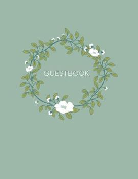 Paperback Guestbook: Funeral Memorial Service Visitor Log Sign In Book