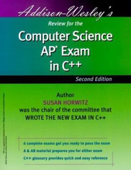 Paperback Addison Wesley's Review for the Computer Science AP Exam in C++ Book