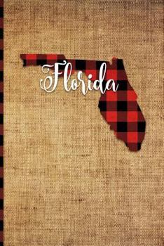 Paperback Florida: 6" x 9" - 108 Pages: Florida State Silhouette Hand Lettering Cursive Script Design on Soft Matte Cover - Notebook, Dia Book