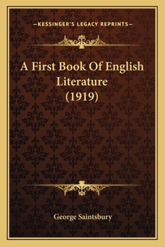 Paperback A First Book Of English Literature (1919) Book